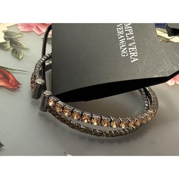 Simply Vera Vera Wang Double Cuff Rhinestone Bracelet NWT $26 - Picture 1 of 4